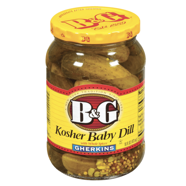 B&G Kosher Dill Gherkins 945ml