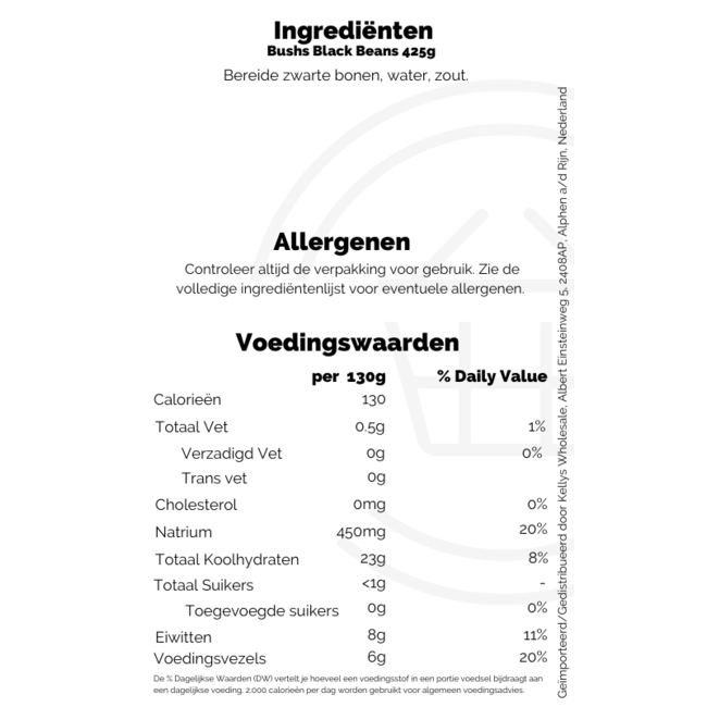 Bushs Black Beans 425g