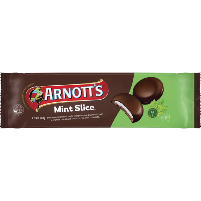 Arnott's Mint Slice Chocolate Biscuits 200g