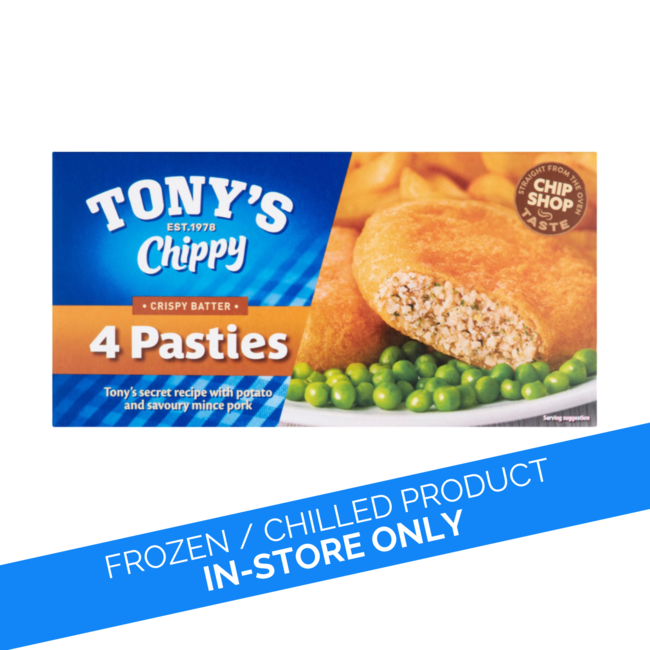 Tony's Chippy 4pk Battered Pasties 400g