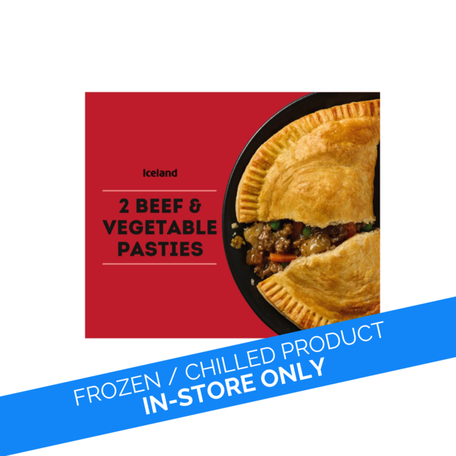 Iceland 2 Pack Beef & Vegetable Pasties 300g