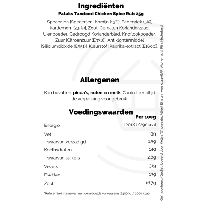 Pataks Tandoori Chicken Spice Rub 25g