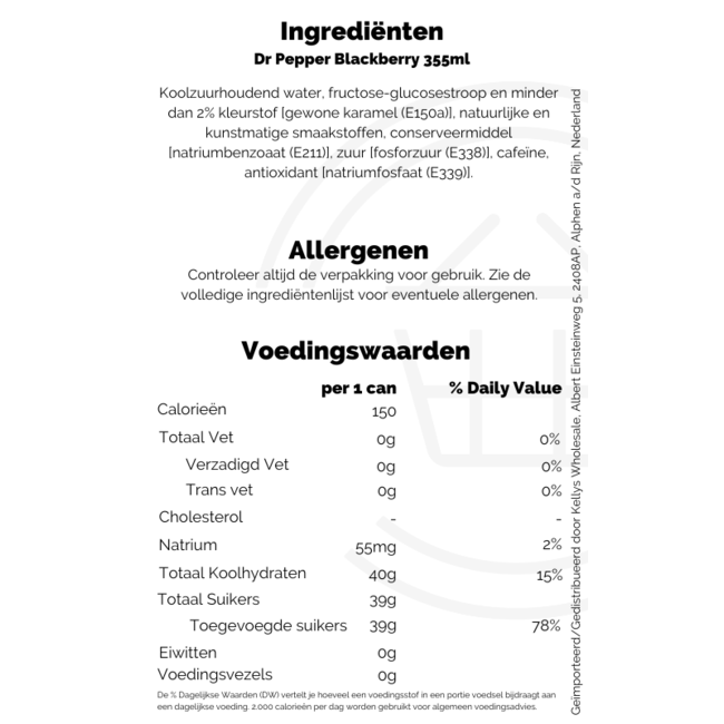 Dr Pepper Blackberry 355ml |THT: 05-01-2026