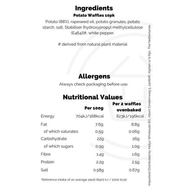 Birds Eye Potato Waffles 567g PM£2.50