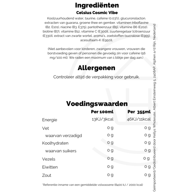 Celsius Cosmic Vibe 355ml