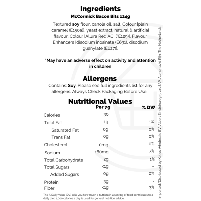 McCormick Bacon Bits 124g