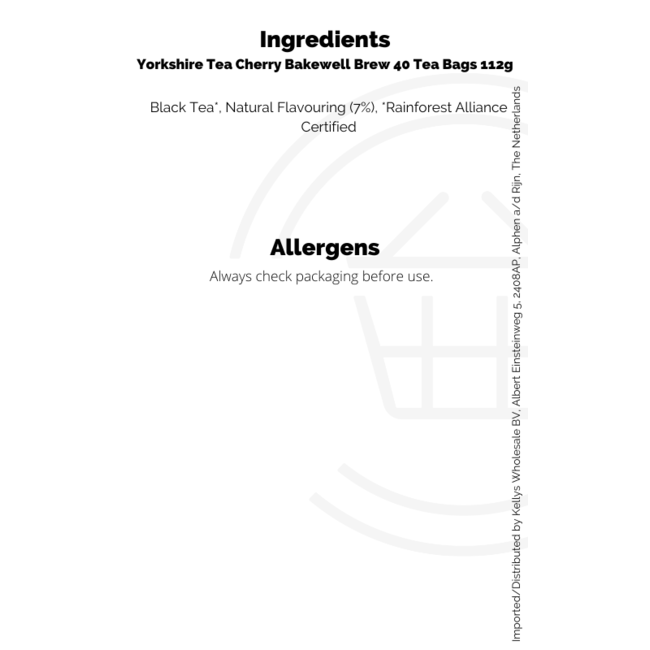 Yorkshire Tea Cherry Bakewell Brew 40 Tea Bags 112g