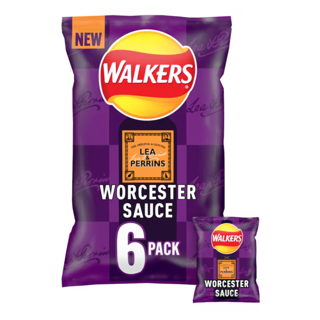 Walkers Lee & Perrins Worcester Sauce 6pk