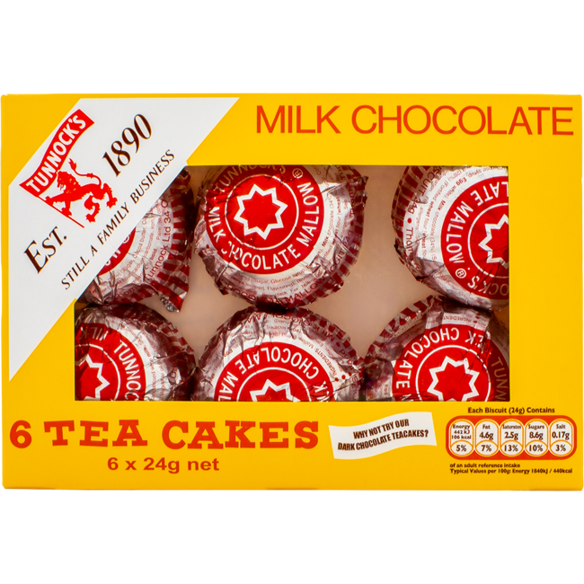 Tunnocks Teacakes Milk Chocolate 6 pack