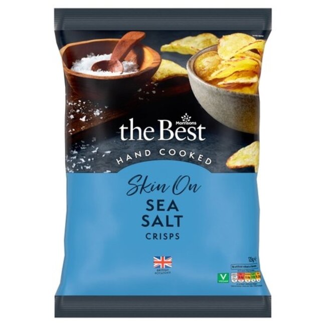 Morrisons The Best Hand Cooked Sea Salted Crisps 125g