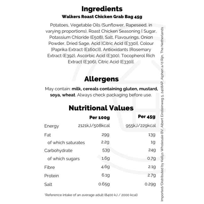 Walkers Roast Chicken Grab Bag 45g