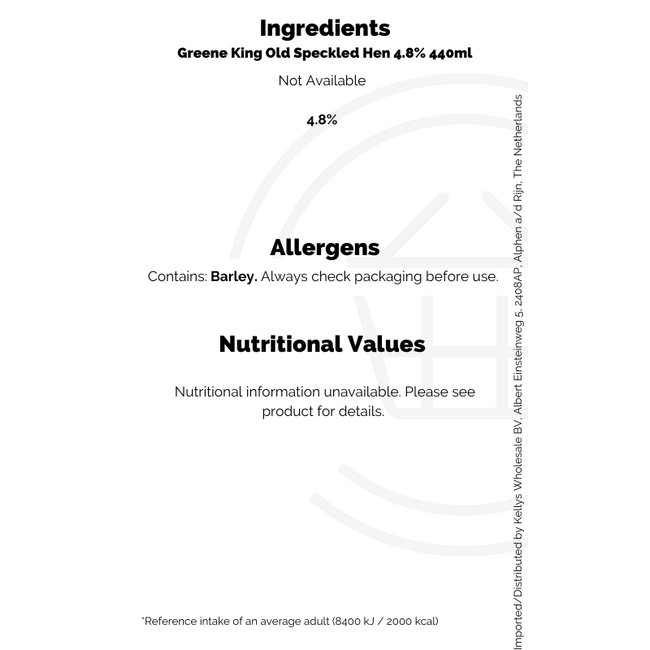 Greene King Old Speckled Hen 4.8% 4x440ml