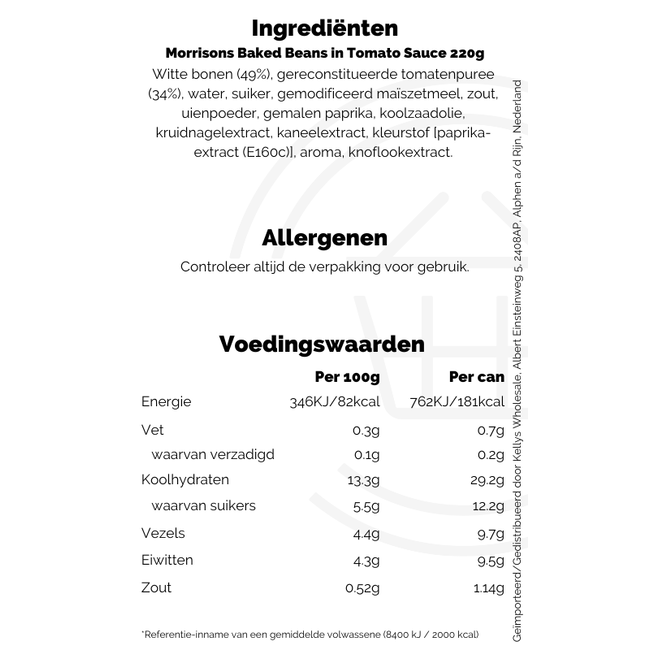 Morrisons Baked Beans in Tomato Sauce 220g