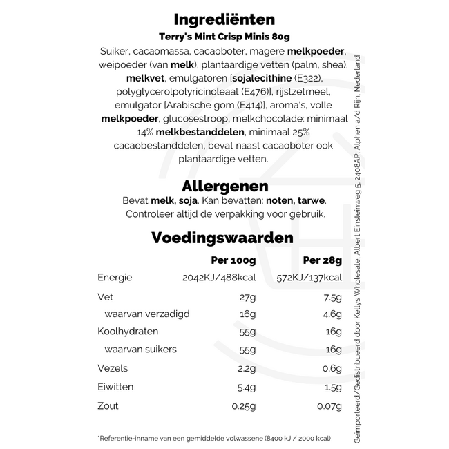 Terry's Mint Crisp Minis 80g