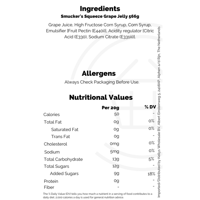 Smucker's Squeeze Grape Jelly 566g