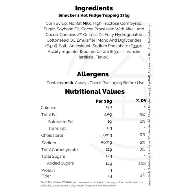 Smucker's Hot Fudge Topping 333g