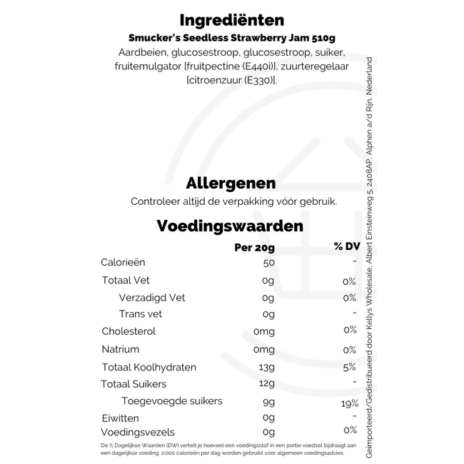 Smucker's Seedless Strawberry Jam 510g