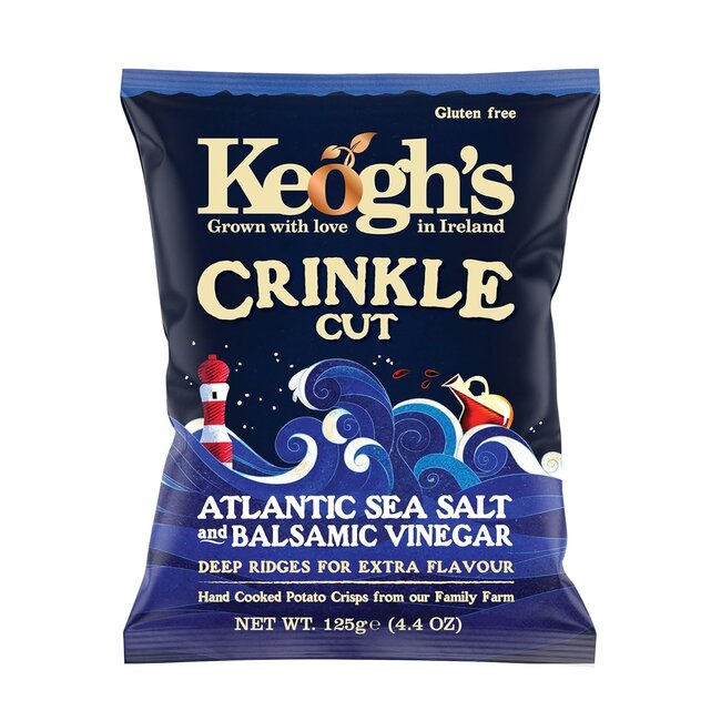 Keogh's Crinkle Sea Salt & Vinegar 125g