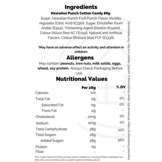 Hawaiian Punch Cotton Candy 88g