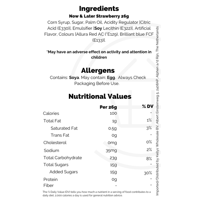Now & Later Strawberry 26g