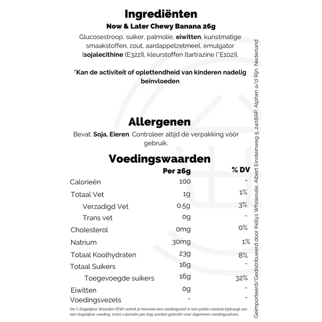 Now & Later Chewy Banana 26g