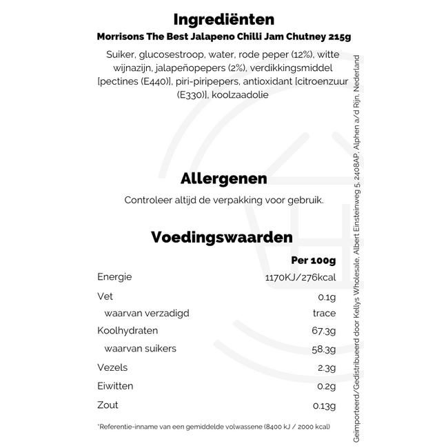 Morrisons The Best Jalapeno Chilli Jam Chutney 215g