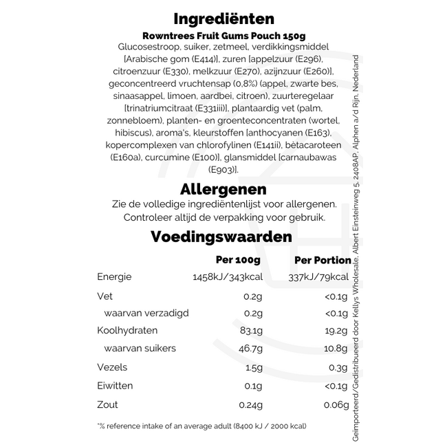 Rowntrees Fruit Gums Pouch 150g – Süßigkeiten