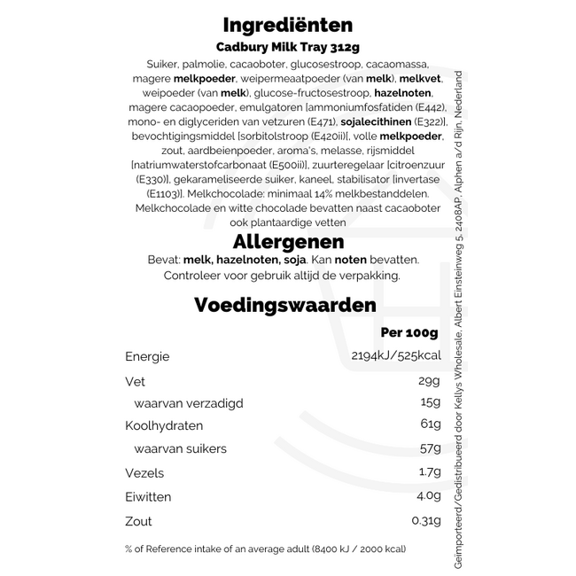 Cadbury Milk Tray 312g