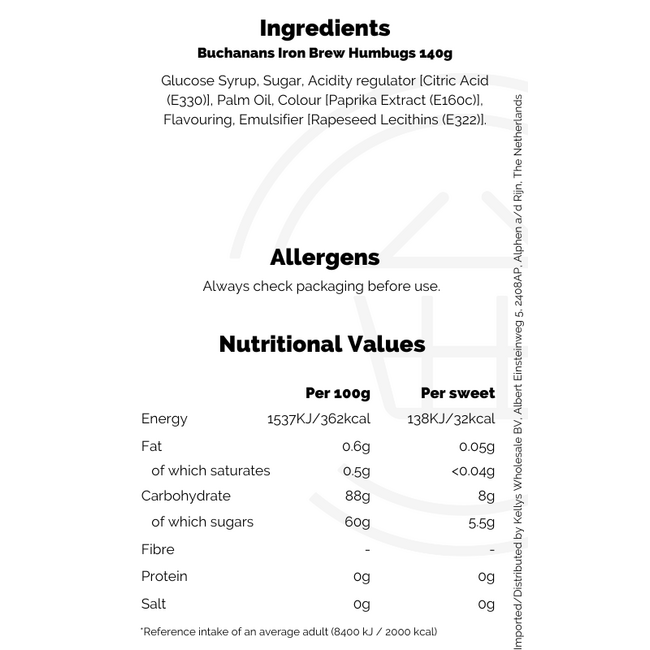 Buchanans Iron Brew Humbugs 140g