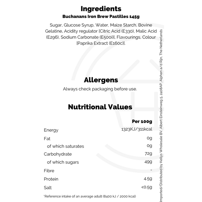 Buchanans Iron Brew Pastilles 145g