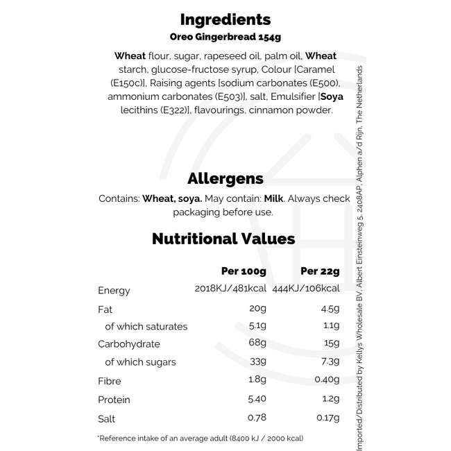 Oreo Gingerbread 154g