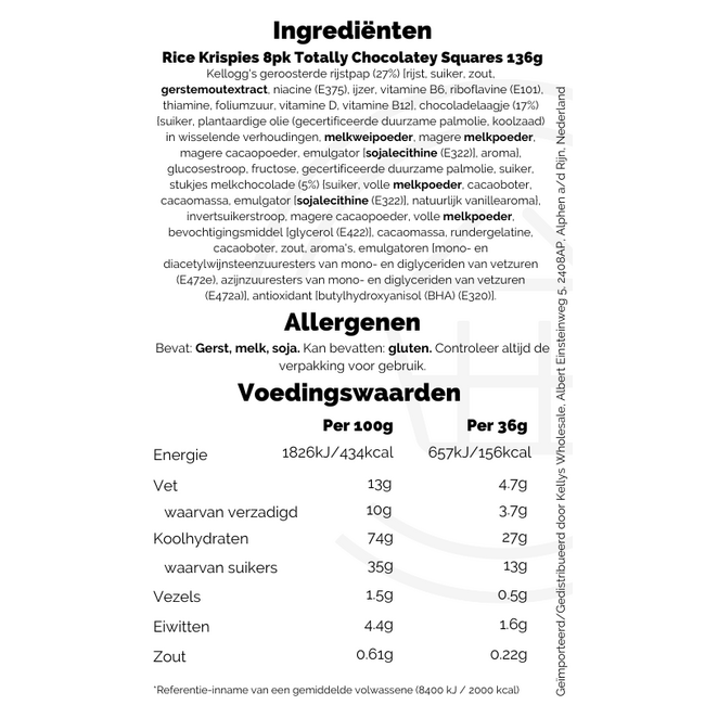 Rice Krispies Totally Chocolatey Squares 8pk – Frühstückscerealien