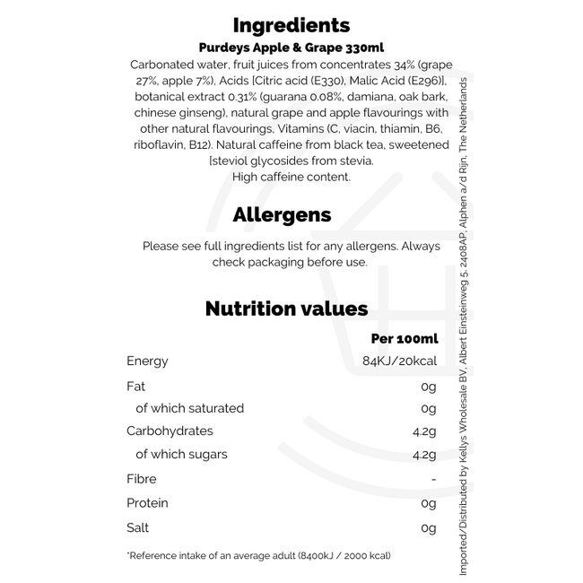 Purdeys Apple & Grape 330ml – Softdrink