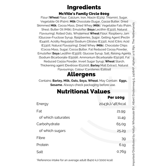 McVities Family Cirle 800g