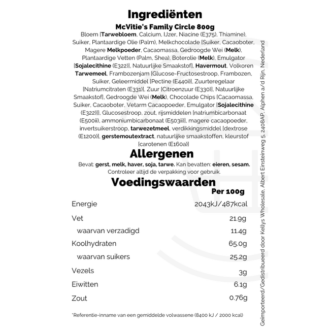 McVities Family Cirle 800g