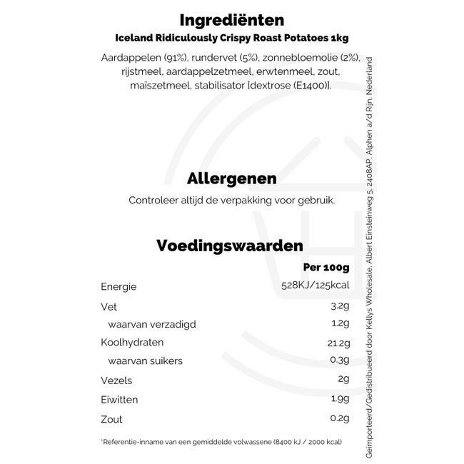 Iceland Ridiculously Crispy Roast Potatoes 1kg – Tiefkühl-Kartoffelbeilage