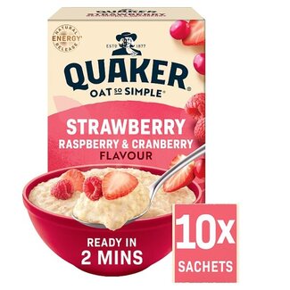 Quaker Quaker oat so simple strawberry raspberry & cranberry 10pk