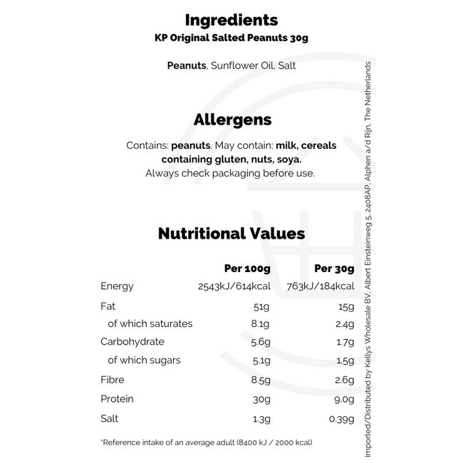 KP Original Salted Peanuts 30g