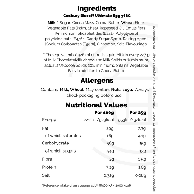 Cadbury Biscoff Ultimate Egg 368G