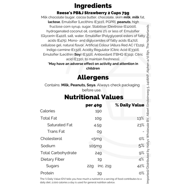 Reese's PB&J Strawberry 2 Cups 79g