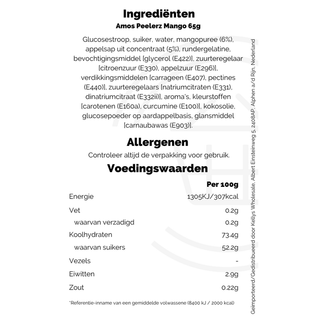 Amos Peelerz Mango 65g