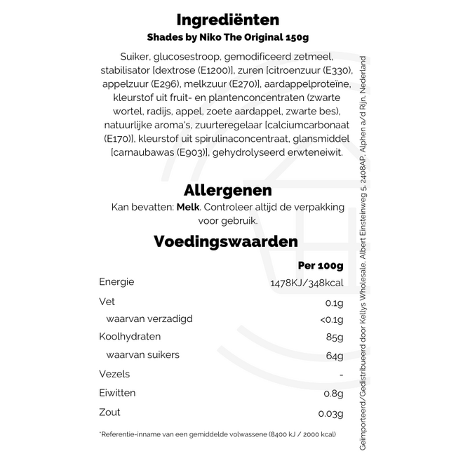 Shades by Niko The Original 150g