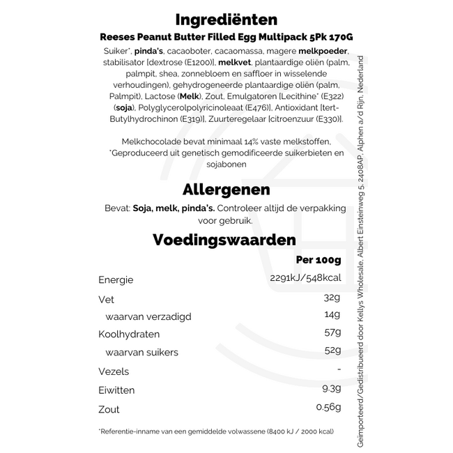 Reeses Peanut Butter Filled Egg Multipack 5Pk 170G