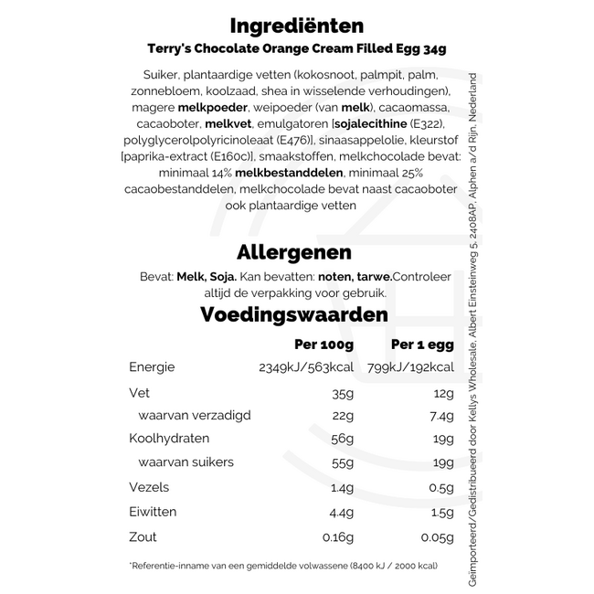 Terry's Chocolate Orange Cream Filled Egg 34g