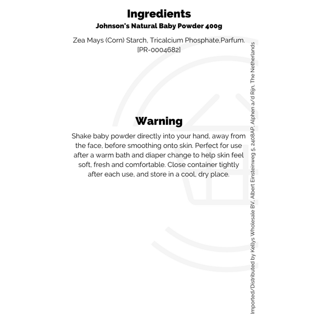 Johnson's Natural Baby Powder 400g