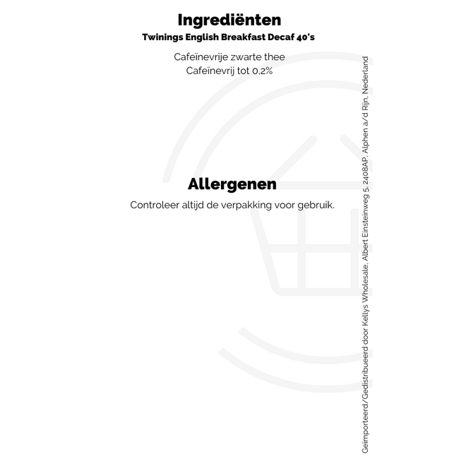 Twinings English Breakfast Decaf 40's