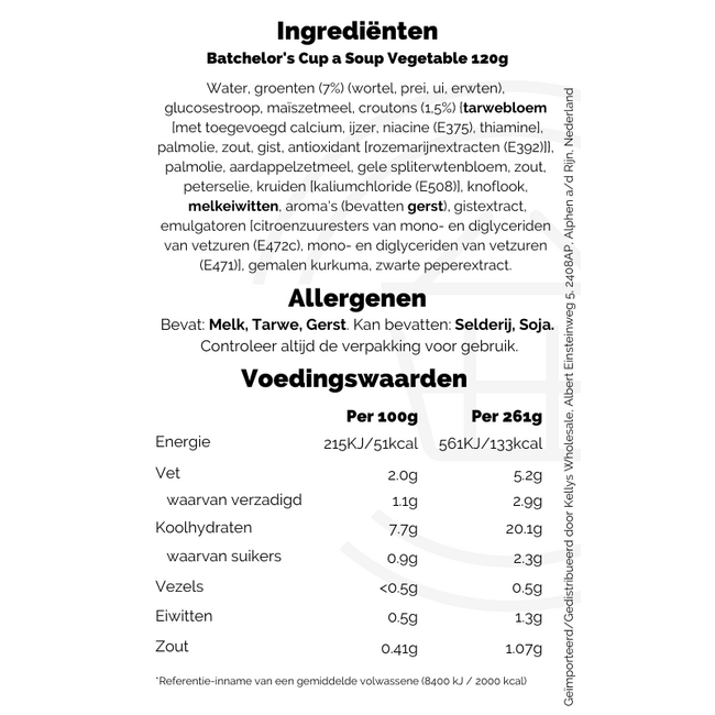 Batchelor's Cup a Soup Vegetable 120g