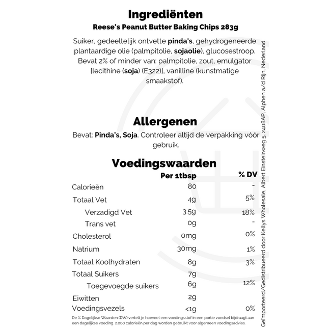 Reese's Peanut Butter Baking Chips 283g