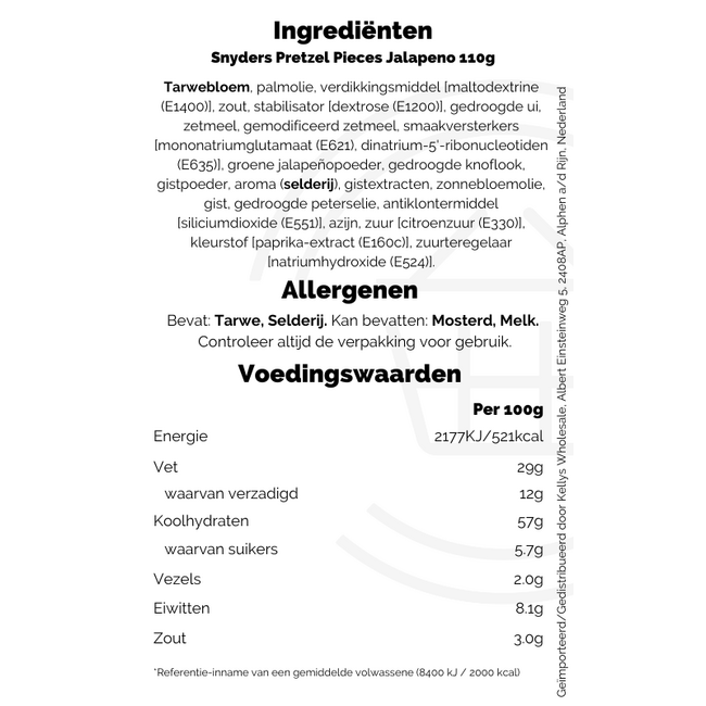 Snyders Pretzel Pieces Jalapeno 110g