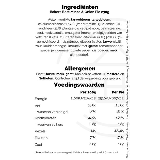 Bakers Best Mince & Onion Pies 230g – Tiefkühl-Snack